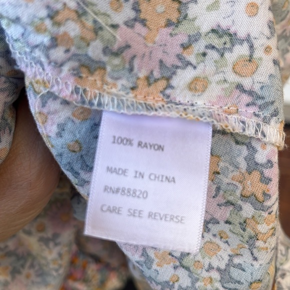 Ava Christine Ruffled Flowery Flowy Pull-on Rayon Skirt, Size Small - Picture 8 of 14